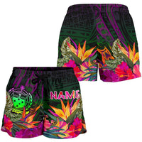 Samoa Personalised Women's Shorts - Summer Hibiscus - Polynesian Pride