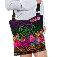 Palau Personalised Crossbody Boho Handbag - Summer Hibiscus - Polynesian Pride