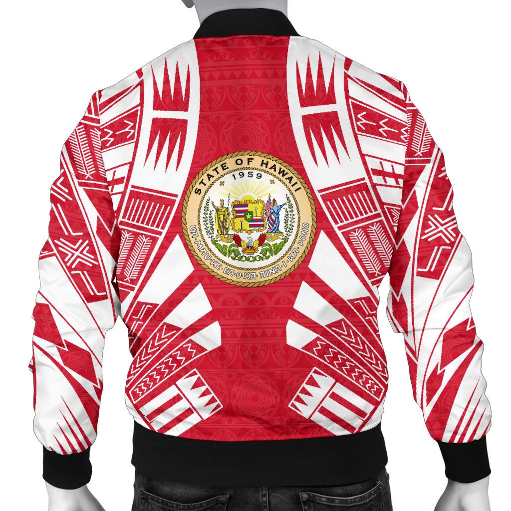 Hawaii Men Bomber Jackets - Polynesian Tattoo Flag - Polynesian Pride
