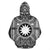 Nauru ll Over Hoodie Nauru Coat of rms Polynesian White Black - Polynesian Pride