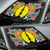 New Caledonia Auto Sun Shades - Coat Of Arms With Tropical Flowers - Polynesian Pride