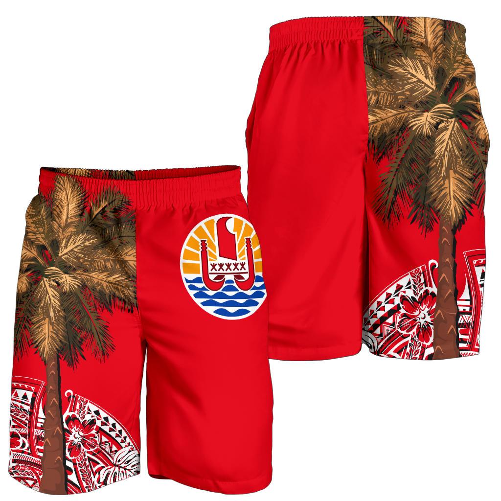 French Polynesia Men's Shorts - Palm Tree Polynesian Pattern - Polynesian Pride