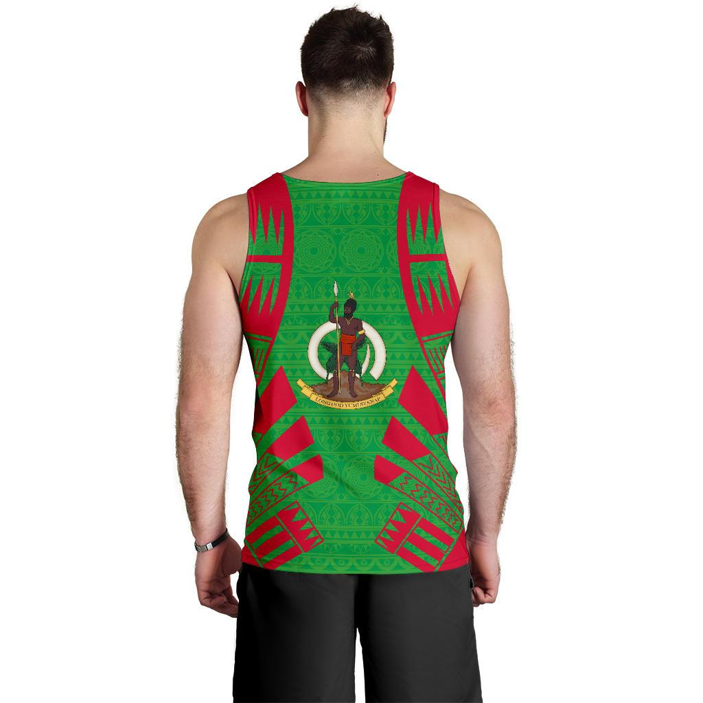 Vanuatu Men Tank Top - Polynesian Tattoo Flag - Polynesian Pride