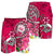 Hawaii Polynesian Men's Shorts - Hawaii Seal With Turtle Plumeria (Pink) - Polynesian Pride