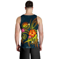 Federated States of Micronesia Polynesian Personalised Men's Tank Top - Legend of FSM (Blue) - Polynesian Pride