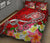 American Samoa Polynesian Quilt Bed Set - Turtle Plumeria (Red) - Polynesian Pride