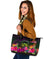 Polynesian Hawaii Large Leather Tote - Summer Hibiscus - Polynesian Pride