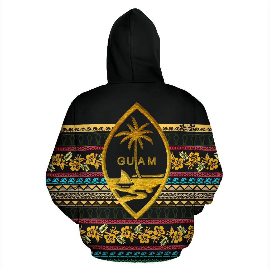 Guam Polynesian Zip up Hoodie Guaman Latte Stone Pattern Color - Polynesian Pride