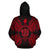 Niue Polynesian All Over Zip up Hoodie Map Red - Polynesian Pride