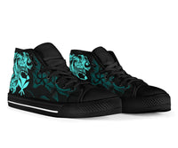 Polynesian Hawaii High Top Shoes - Kanaka Maoli Blue Turtle - Polynesian Pride