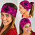 Polynesian Plumeria Mix Pink Black Bandana 3 - Pack - Polynesian Pride