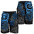 Polynesian Hawaii (Kanaka Maoli) Men's Short - Blue Turtle Hibiscus Flowing - Polynesian Pride