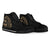 Guam Polynesian High Top Shoes - Gold Tribal Wave - Polynesian Pride