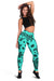 Polynesian Turtle Palm And Sea Pebbles Turquoise Hawaii Women's Leggings AH - Polynesian Pride