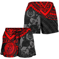 Tonga Polynesian Shorts (Women) - Red Turtle - Polynesian Pride