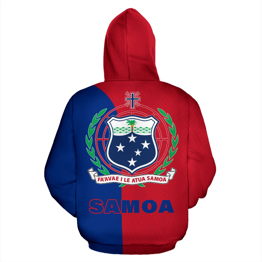 Samoa Polynesian All Over Hoodie Shoulder Style - Polynesian Pride