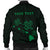 Hawaii Kakau Polynesian Three Turtles Map Personalized Men's Bomber Jacket - Green - Polynesian Pride