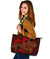 Guam Polynesian Leather Tote Bag - Red Shark Polynesian Tattoo - Polynesian Pride