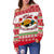 Polynesian Hawaii Ugly Christmas Women's Off Shoulder Sweater - Humuhumu Fish - Polynesian Pride