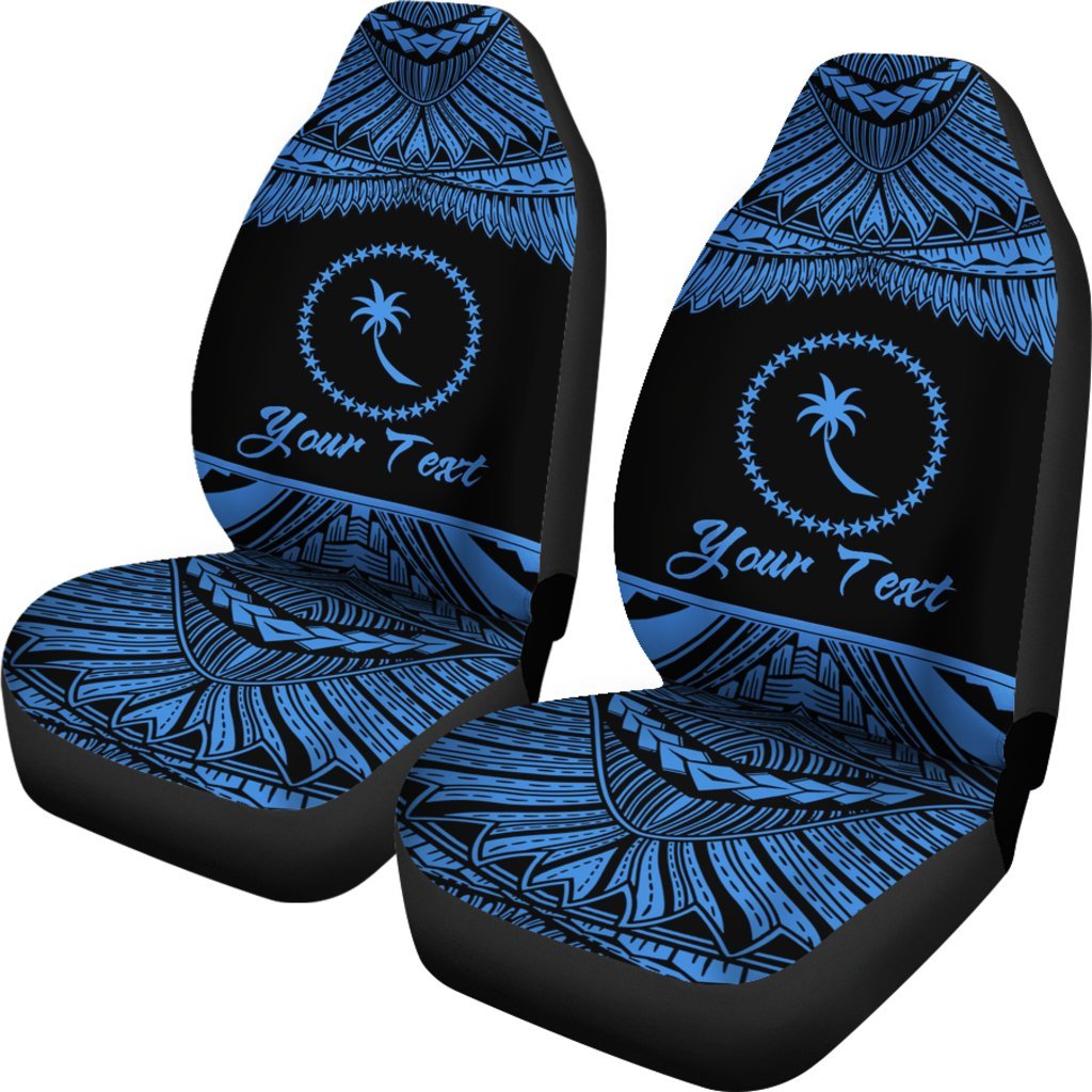 Chuuk Polynesian Custom Personalised Car Seat Covers - Pride Blue Version - Polynesian Pride