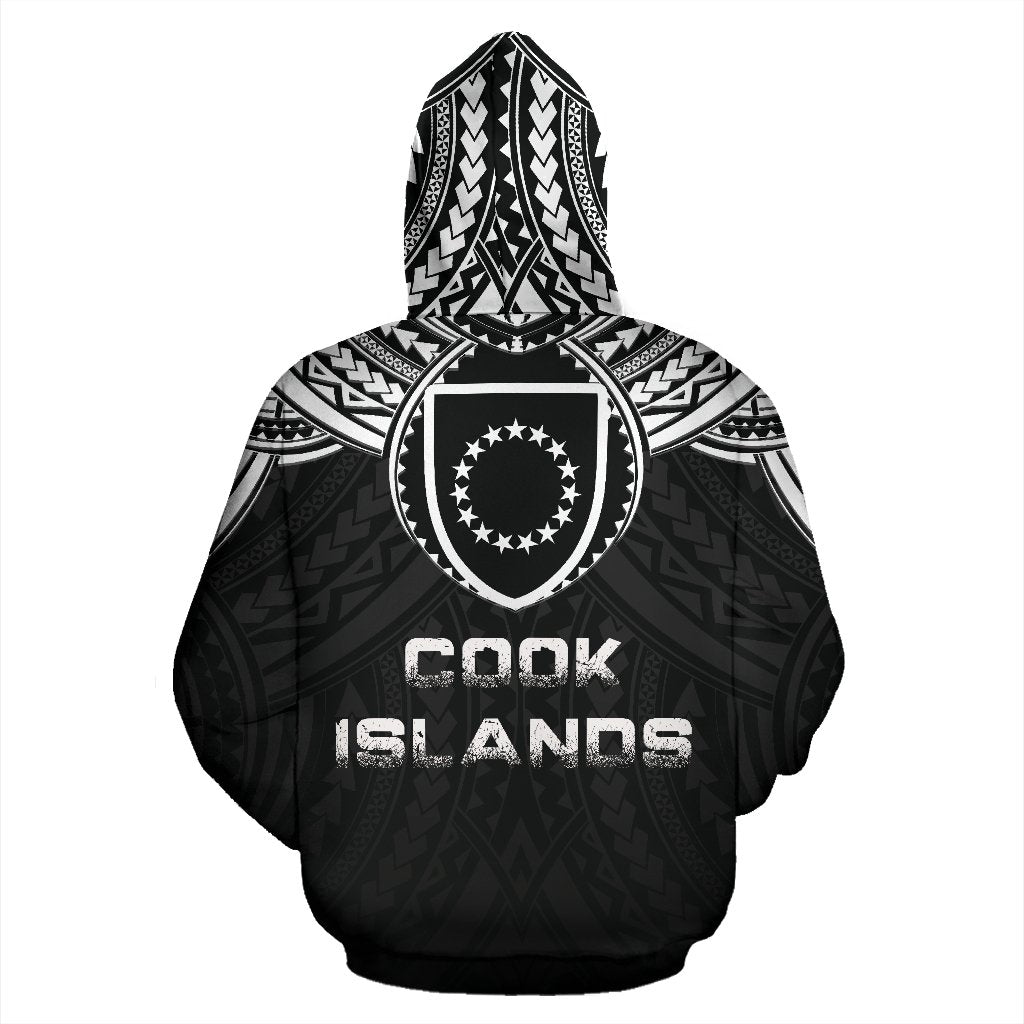 Cook Island Coat of Arms and Poly All Over Zip up Hoodie - Polynesian Pride