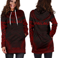Palau Women's Hoodie Dress - Polynesian Red Chief - Polynesian Pride