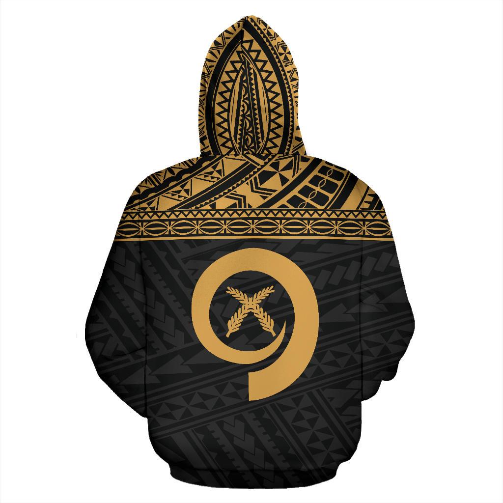 Vanuatu Polynesian Zip up Hoodie Gold - Polynesian Pride