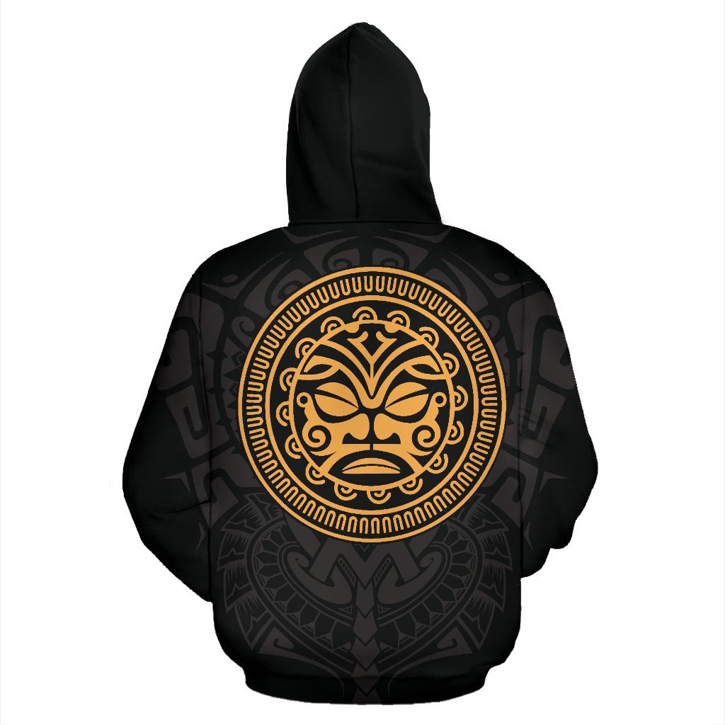 Polynesian All Over Hoodie Polynesian Face Tattoo 9 - Polynesian Pride