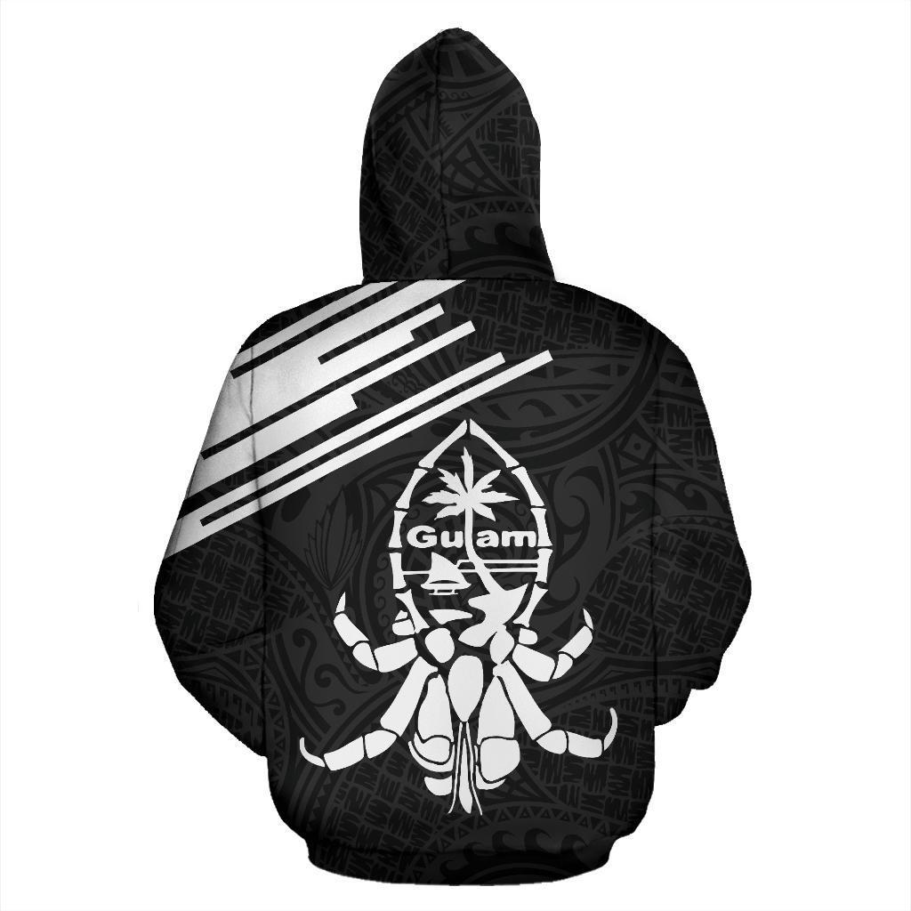 Guam Zip up Hoodie Guam Coat of Arms In Coconut Crab - Polynesian Pride