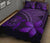 Hawaiian Turtle Plumeria Kakau Polynesian Quilt Bedding Set Purple - Polynesian Pride