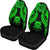 Tuvalu Polynesian Car Seat Covers Pride Seal And Hibiscus Green - Polynesian Pride