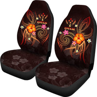 Kosrae Polynesian Car Seat Covers - Legend of Kosrae (Red) - Polynesian Pride