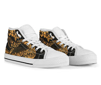 Polynesian Hawaii High Top Shoes - Polynesian Golden Humpback Whale - Polynesian Pride