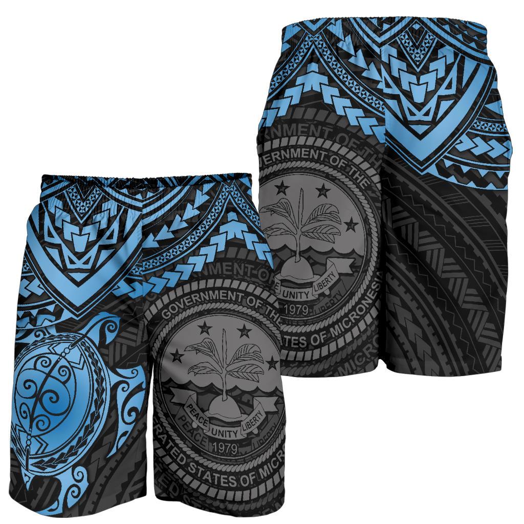 Federated States Of Micronesia Men's Shorts - Blue Turtle - Polynesian Pride