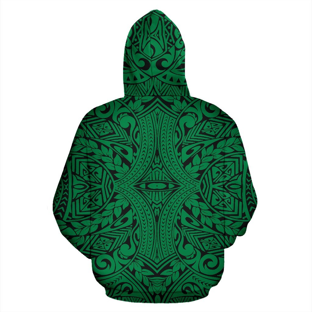 Hawaii Hoodie Polynesian Culture Green Pullover - Polynesian Pride