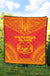 Marquesas Islands Premium Quilt - Marquesas Islands Tiki Face Polynesian Chief Red Version - Polynesian Pride