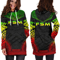 Federated States Of Micronesia Women's Hoodie Dress - Polynesian Reggae Chief - Polynesian Pride