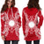 Marshall Islands Polynesian Hoodie Dress Map Red White - Polynesian Pride