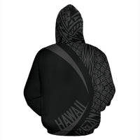 Kanaka Polynesian Zip up Hoodie Tribal Circle Style Gray Color - Polynesian Pride