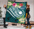 Nauru Polynesian Premium Quilt - Summer Plumeria (Turquoise) - Polynesian Pride