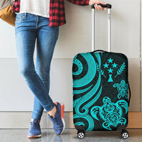 Kosrae Micronesian Luggage Covers - Turquoise Tentacle Turtle - Polynesian Pride