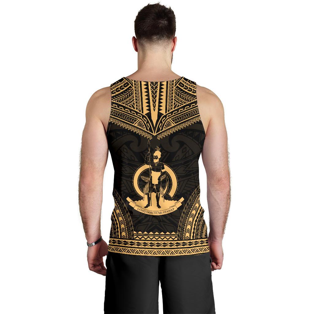 Vanuatu Men's Tank Top - Polynesian Chief Gold Version - Polynesian Pride
