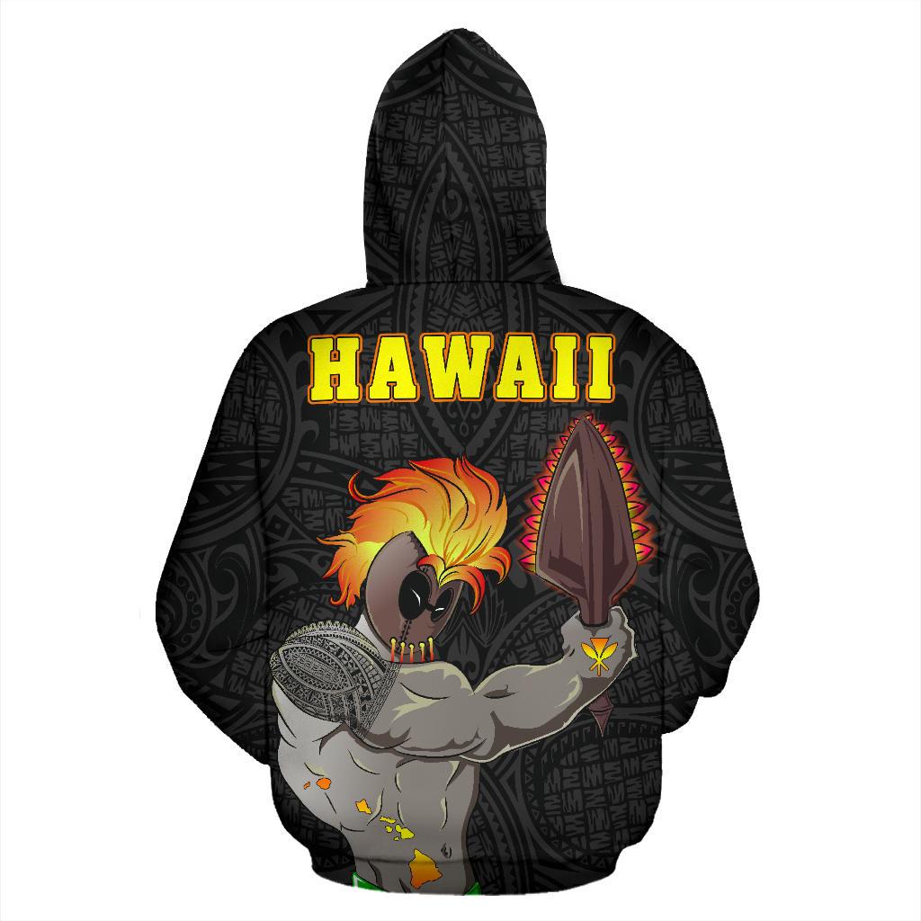 Hawaii Weapons Kanaka Warrior Hoodie - Polynesian Pride