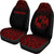 Tonga Custom Personalised Car Seat Covers - Tonga Coat Of Arms Polynesian Tattoo Fog Deep Red - Polynesian Pride