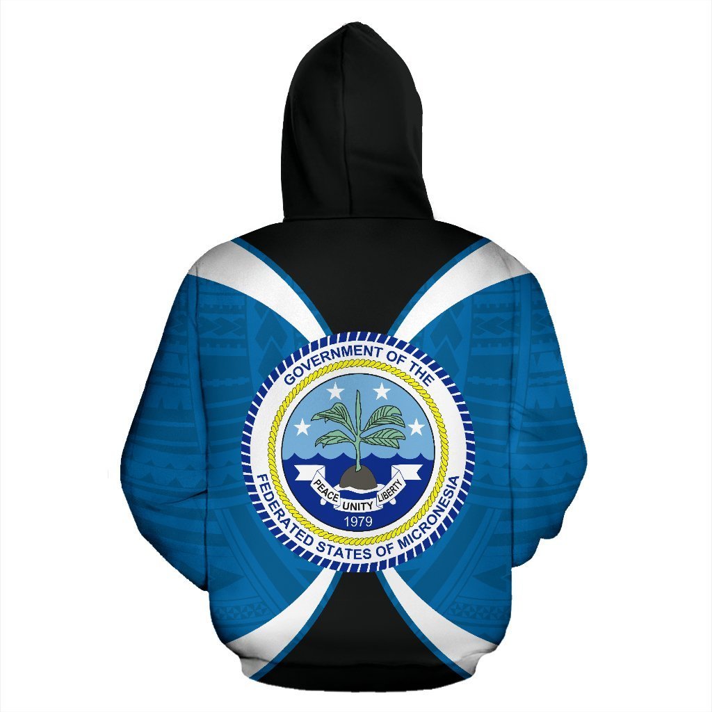 Yap All Over Zip up Hoodie Micronesia Impact Version - Polynesian Pride