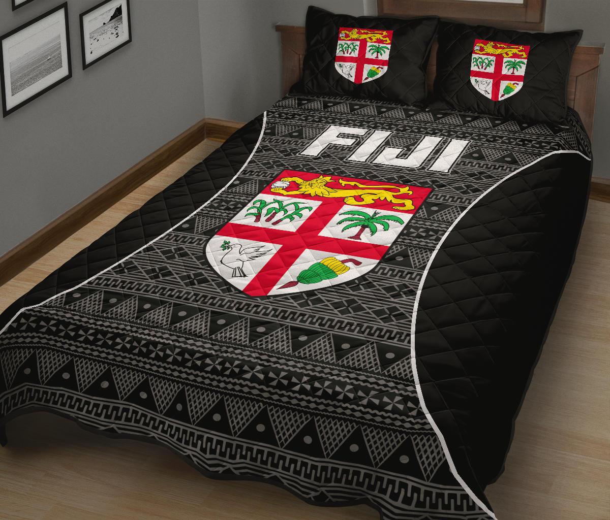 Fiji Quilt Bed Sets - Tapa Pattern Sport Style - Polynesian Pride