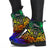 Niue Leather Boots - Rainbow Polynesian Pattern - Polynesian Pride