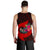 Samoa Men's Tank Top - Polynesian Hook And Hibiscus (Red) - Polynesian Pride