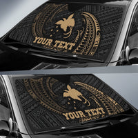 Polynesian Papua New Guinea Custom Personalised Sun Shades - Gold Tribal Wave - Polynesian Pride