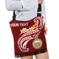 Hawaii Personalised Crossbody Boho Handbag - Hawaii Seal Polynesian Patterns Plumeria - Polynesian Pride